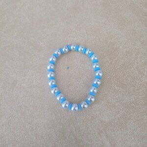 💎 Sky Blue & Silver Bead Bracelet 💎